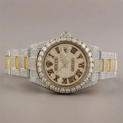 amazon fake diamond watch|moissanite diamond watch hip hop.